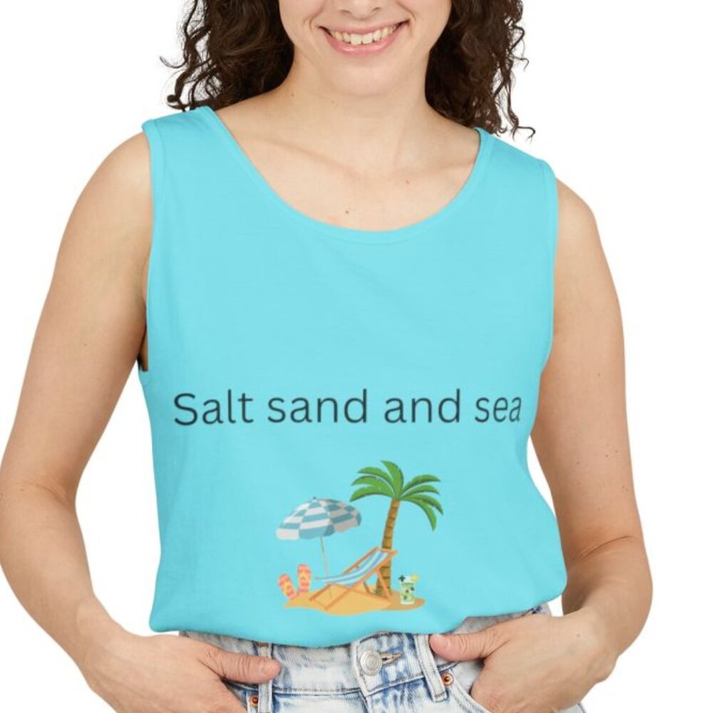 Beach Vibes Tank Top - Salt Sand and Sea, Summer Apparel, Vacation